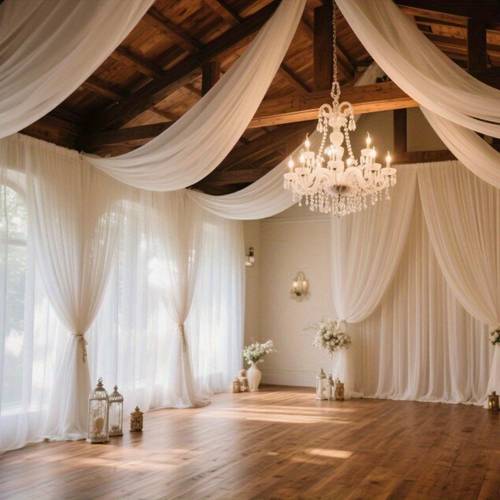 6 pack white sheer streamerss ideal for outdoor weddings birthday parties large venue decorations settings home festive arransynthetic gemstoneents party decor ceiling and canopy decor flower stand drapes aisle streamerss graduation ceremonies thanksgiving valentine s day events