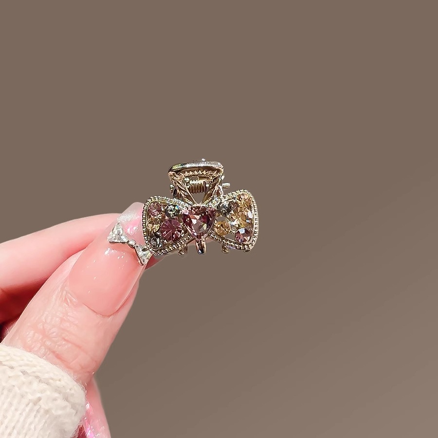 TEMU Luxury Sparkling Diamond Small Hair Clip Bangs Hair Clip Broken Hair Clip Temperament Small Hairpin