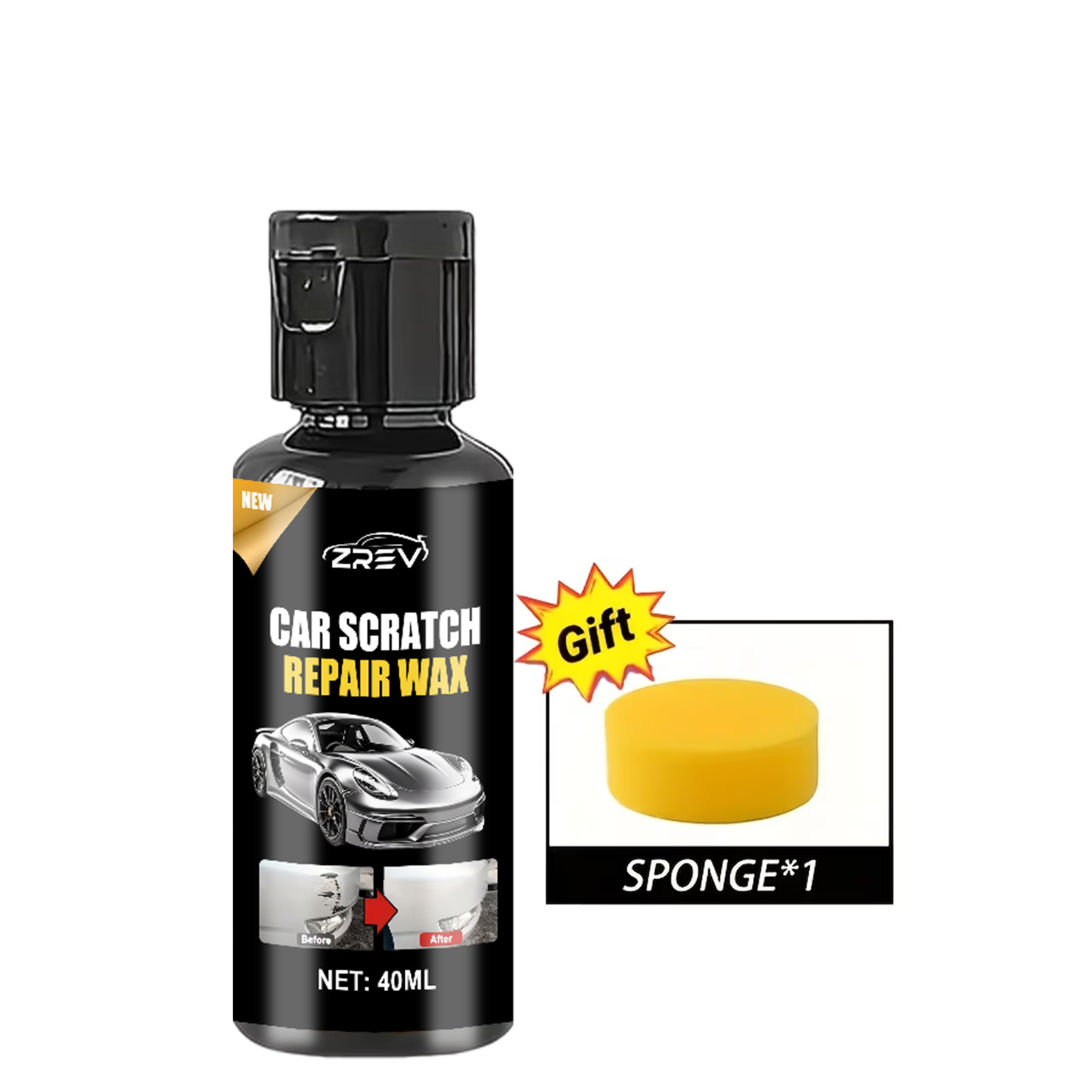 Image of Car Scratch Remover Cream, Powerful Paint Repair Kit With Long-lasting Repair Cloth, Safe For All Vehicle Surfaces, Fix Scratches Marks For Auto Motorcycle