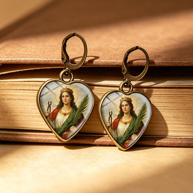 Saint Apollonia Leverback Dangle Earrings