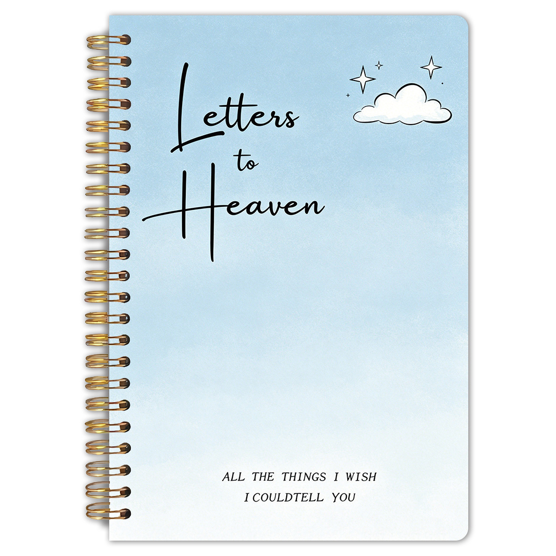 TEMU 1pc Letters Grief Journal - Spiral Notebook, 5.5x8.3 Inches, High Quality Inner Pages, Sympathy Gift For Loss Of , Memorial Notebook, Durable