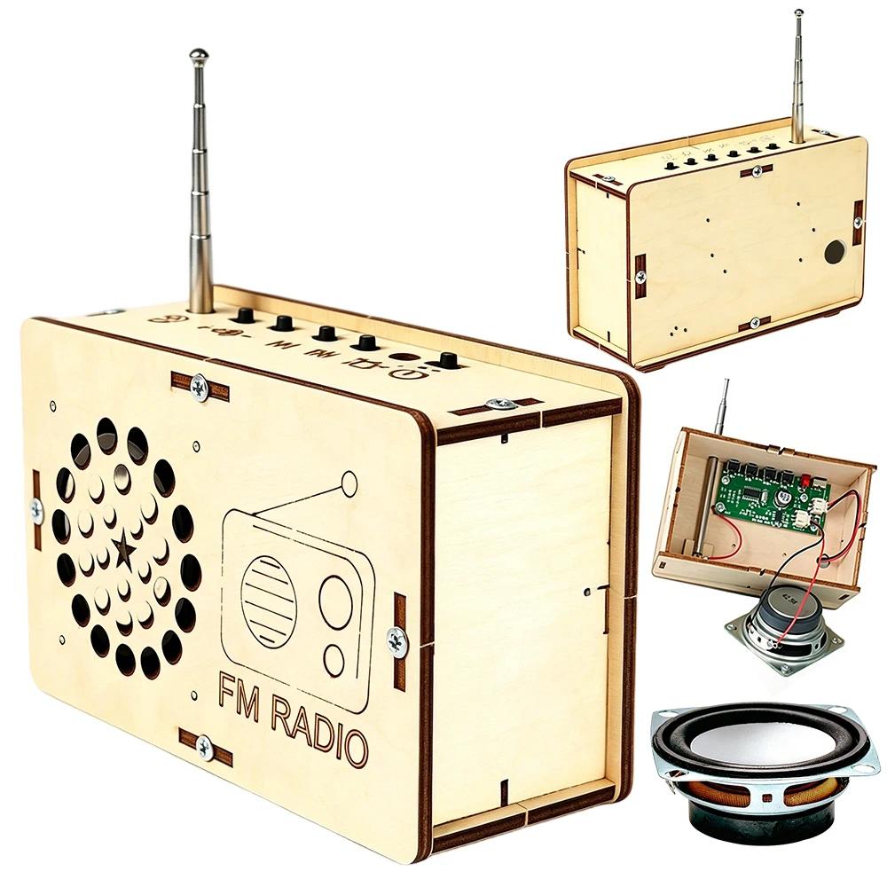 Diy Wooden Fm Radio Model Building - Wood Suitable For Birthdays, Christmas Gifts, Retro Radio Project For &, Hobbyist Electronics Assembly, Decor Accessory