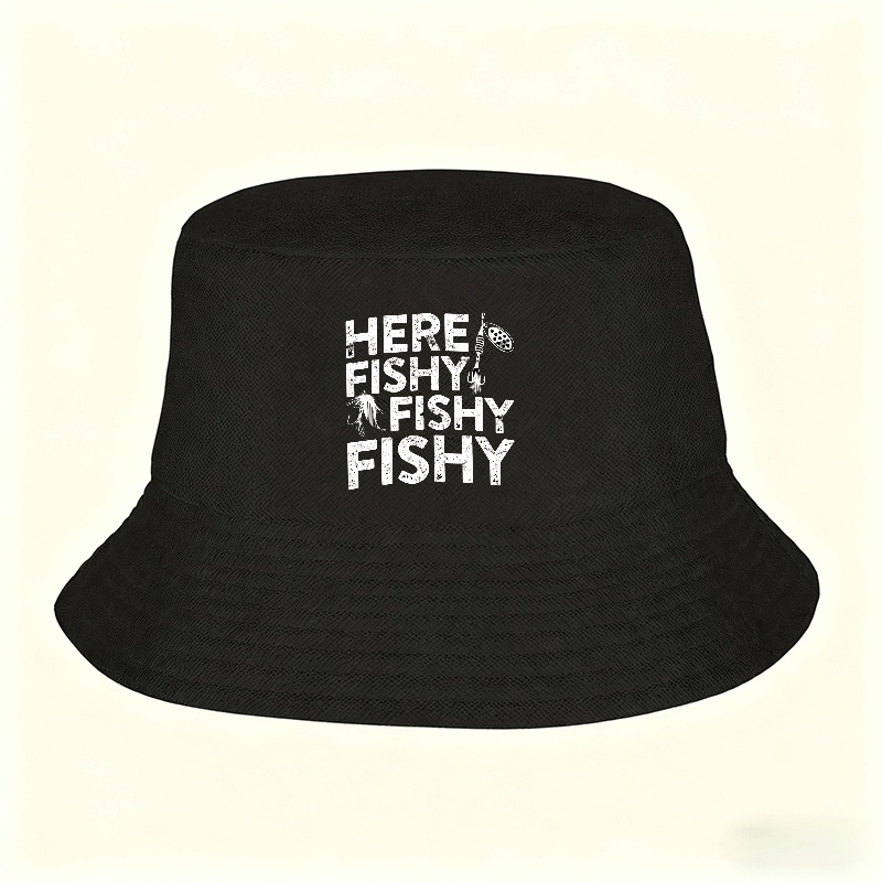 TEMU 1pc Of Outdoor Fishing-themed Hat For , Featuring A " " Design, Designed For Sun And , Ideal For