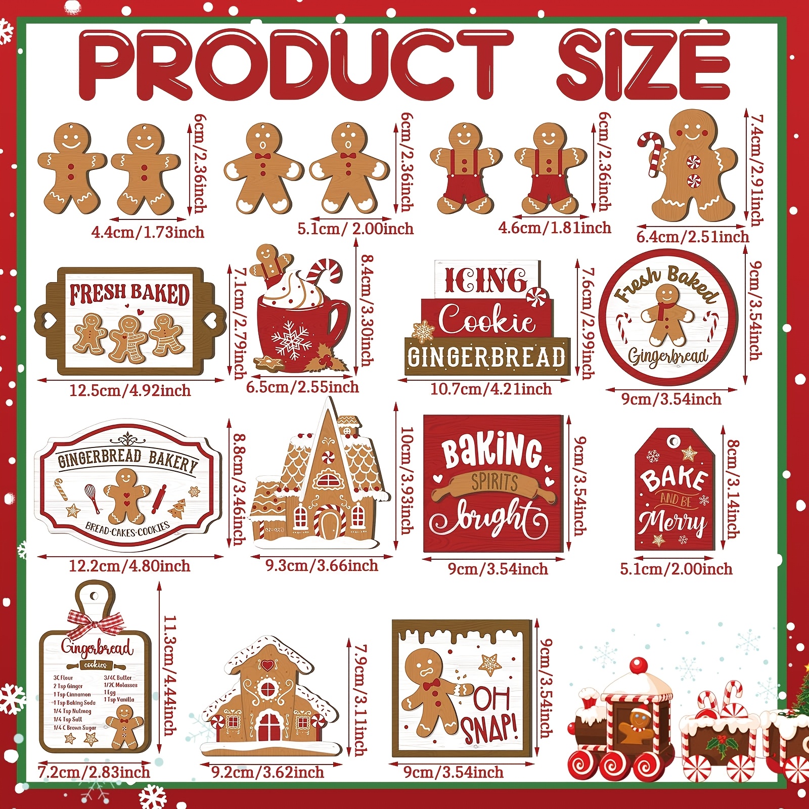 TEMU 2d Flat, 2dflat 18pcs Christmas Tiered Tray Decor Set, Winter Tiered Tray Decor, Farmhouse Table Centerpiece, Christmas Wooden 3d Sign, Suitable