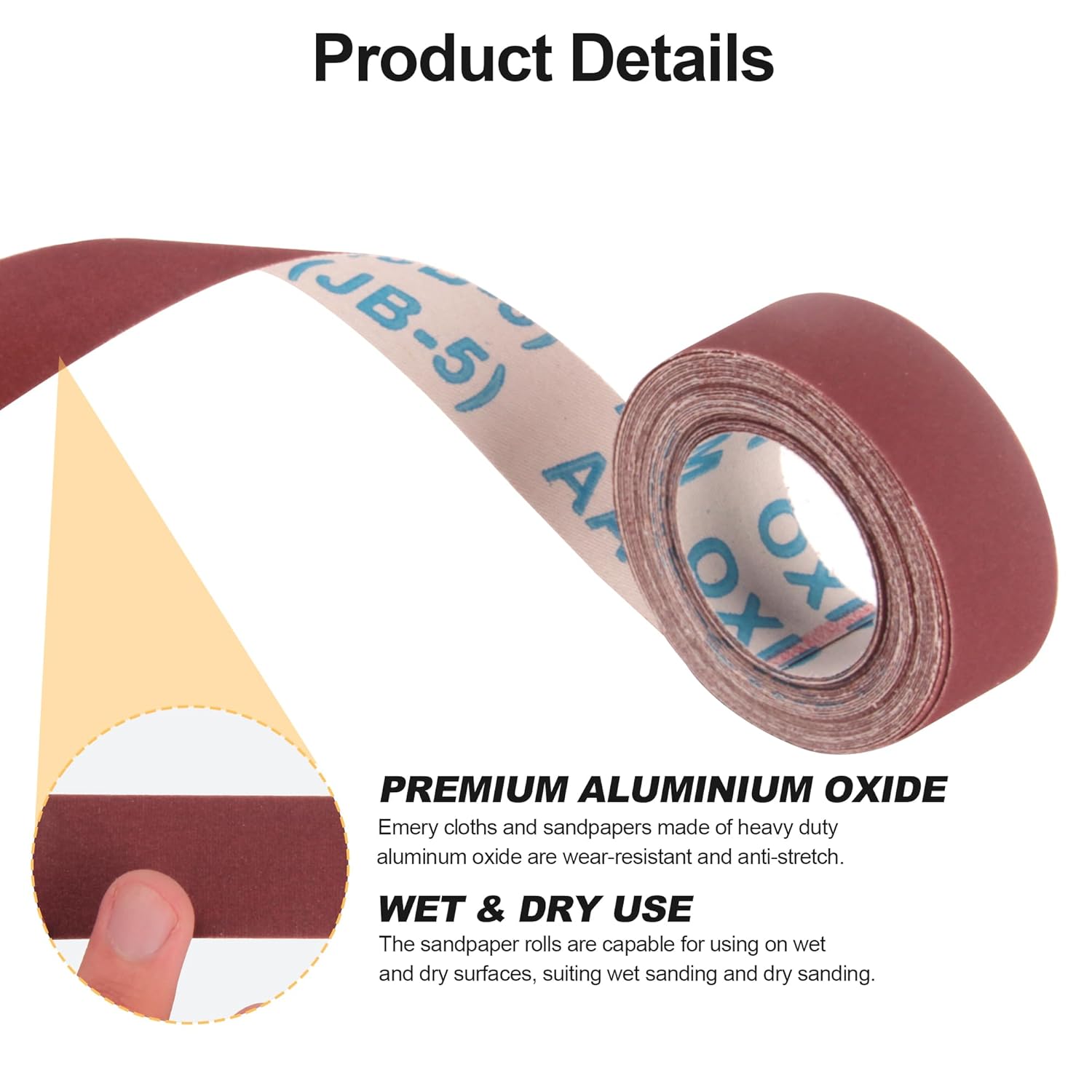 TEMU Rollo de tela esmerilada de de aluminio de 40-1000 – para metalurgia, carpintería, reparación de muebles, lijado de automóviles, plomería (")