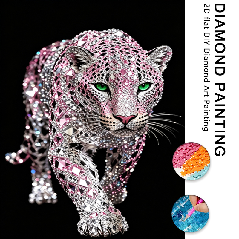 TEMU 1 Set Pink Diamond Diamond Painting Kit, Large Size Adult 14d Diamond Painting Set, Suitable For Beginners' Round Diamond Mosaic Craft, Kit,