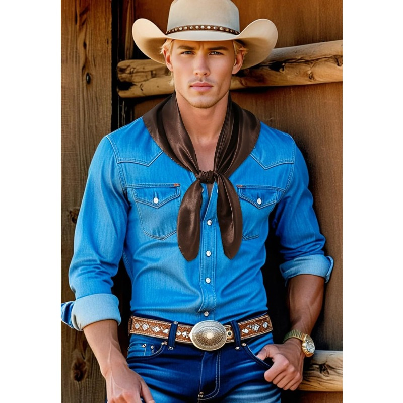Cravate Bolo Western - Collier Réglable Avec Fermoir Fleur Solaire Rouge - Style Cowboy/cowgirl - Homme/femme