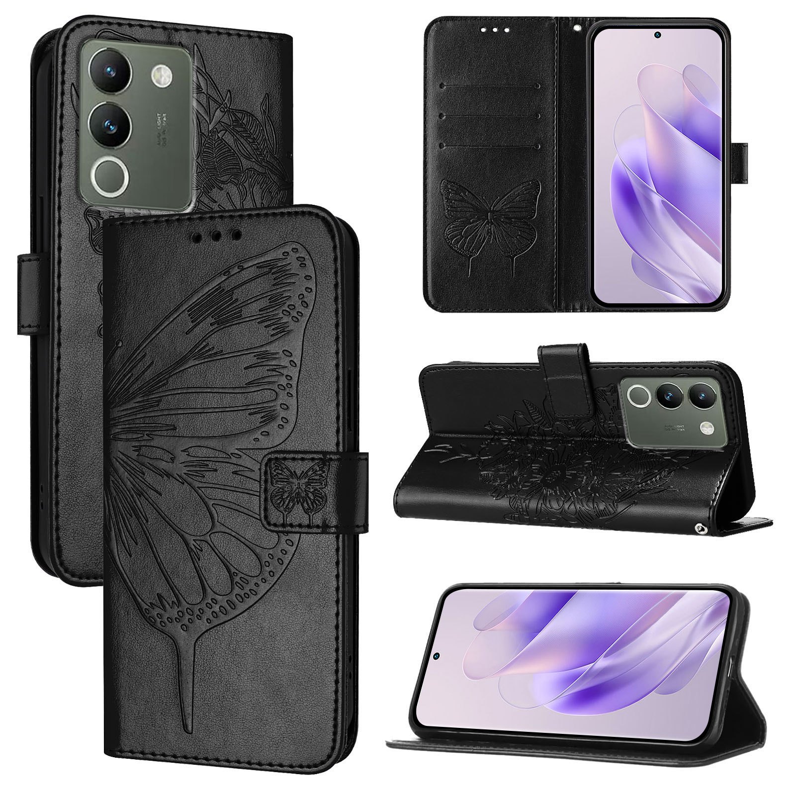 TEMU Phone Case - The Faux Leather Protective Case Is Compatible With Vivo V29e 5g/vivo 5g/vivo V30 Lite 5g, Featuring A Beautiful Foldable Design
