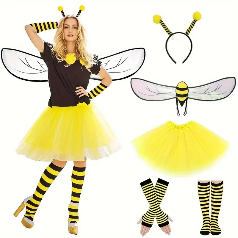 bumble bee fancy dress ladies HalloweenCostumes.com 2X Women Plus Size Buzzin' Bumble Bee Adult Costume, Black/Yellow