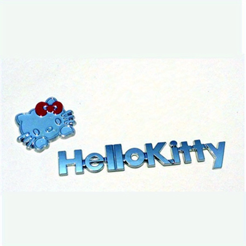 

1pc Sanrio Hello Kitty Metal Car Decal, Officially Licensed Cartoon Kitty Emblem, Cute Automotive Decoration, Metal Material, Ideal Christmas Gift R425