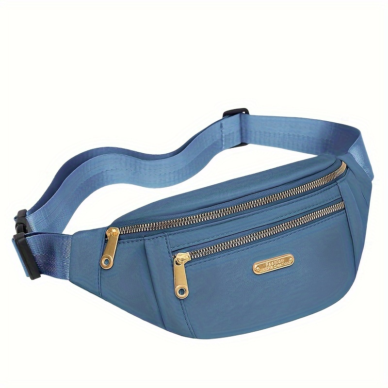 TEMU 1pc 5 Colors Women's Adjustable Waist Pack - Lightweight Oxford Fabric With Pocket With Zipper Closure, 5.12x11.81x2.76 Inch Casual Travel Waist