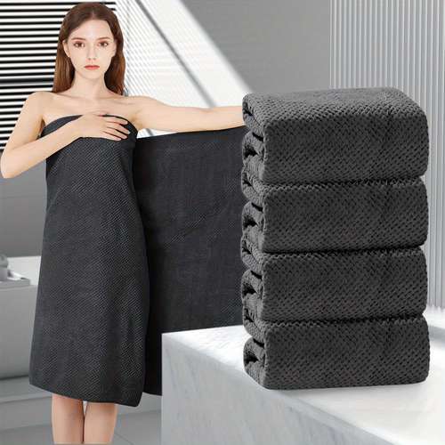 Luxury 100% Cotton Bath Sheet Towels – 35x70 Inch Extra Large, 2 Pack, Black, 650 GSM, Soft & Absorbent