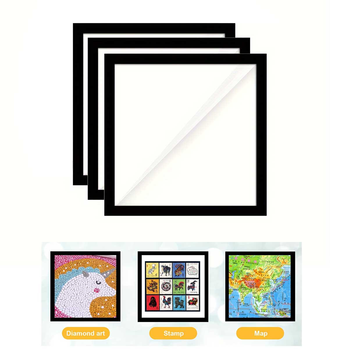 

3pcs Classic Magnetic Photoframe, Vertical , Strong , , , Picture, Certificate, Gallery Wall Display