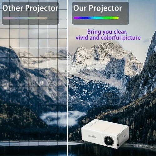 portable usb projector with lcd display built in speakers usb video projector suitable for home theater compatible for smartphones tablets laptops av audio connection compact projector for office presentations holiday gifts