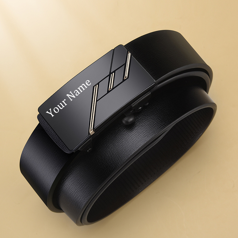 FLAGIA Customizable Men's Belt with Automatic Buckle, Personalised
