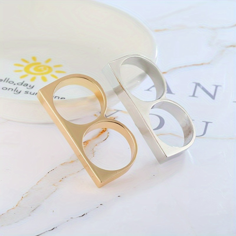 1pc Bouncy Ring, Men's And Women's Accessories Double Ring Accessories for DIY Crafts, Garden Accessories And Phone Case Decorations - Multifunctional Rings for Daily Wear And Celebrations, Phone Case Decorations