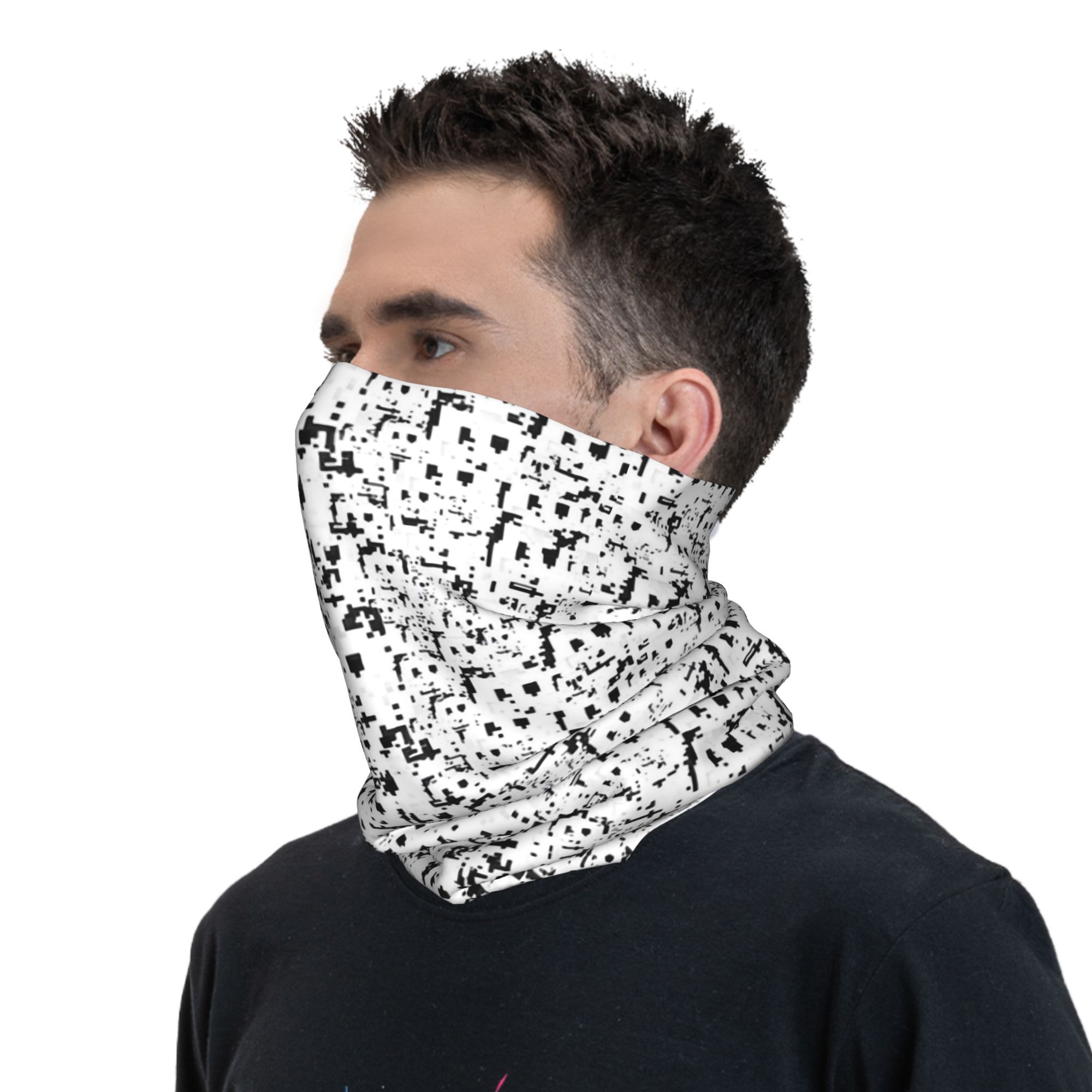 TEMU 1pc Anti Facial Recognition Scarf Neckerchief Neck Polyester And Carry