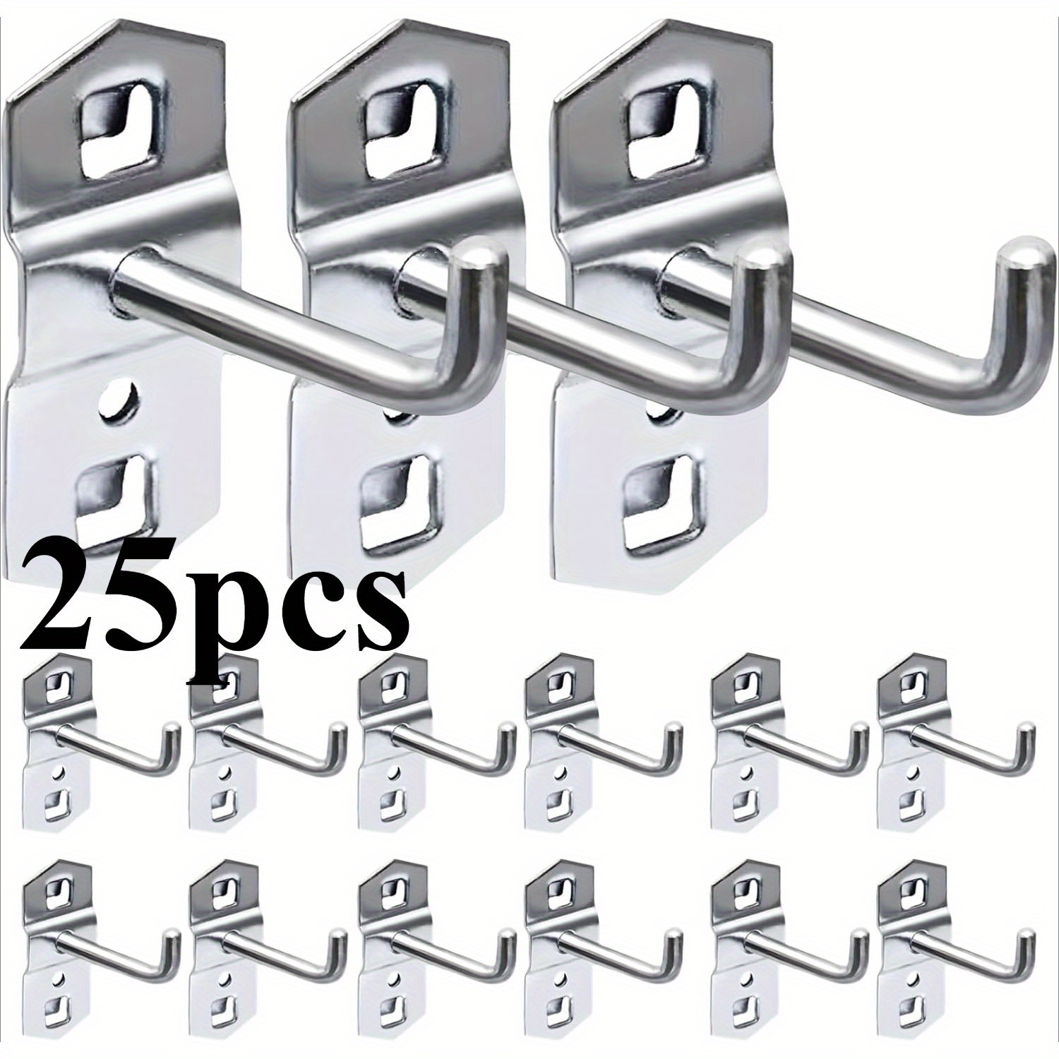 25 Hook Tools, Hook Square Hole Plate Hole Plate Hook Workbench Hook Tool Cabinet Hook Nail Plate Hook