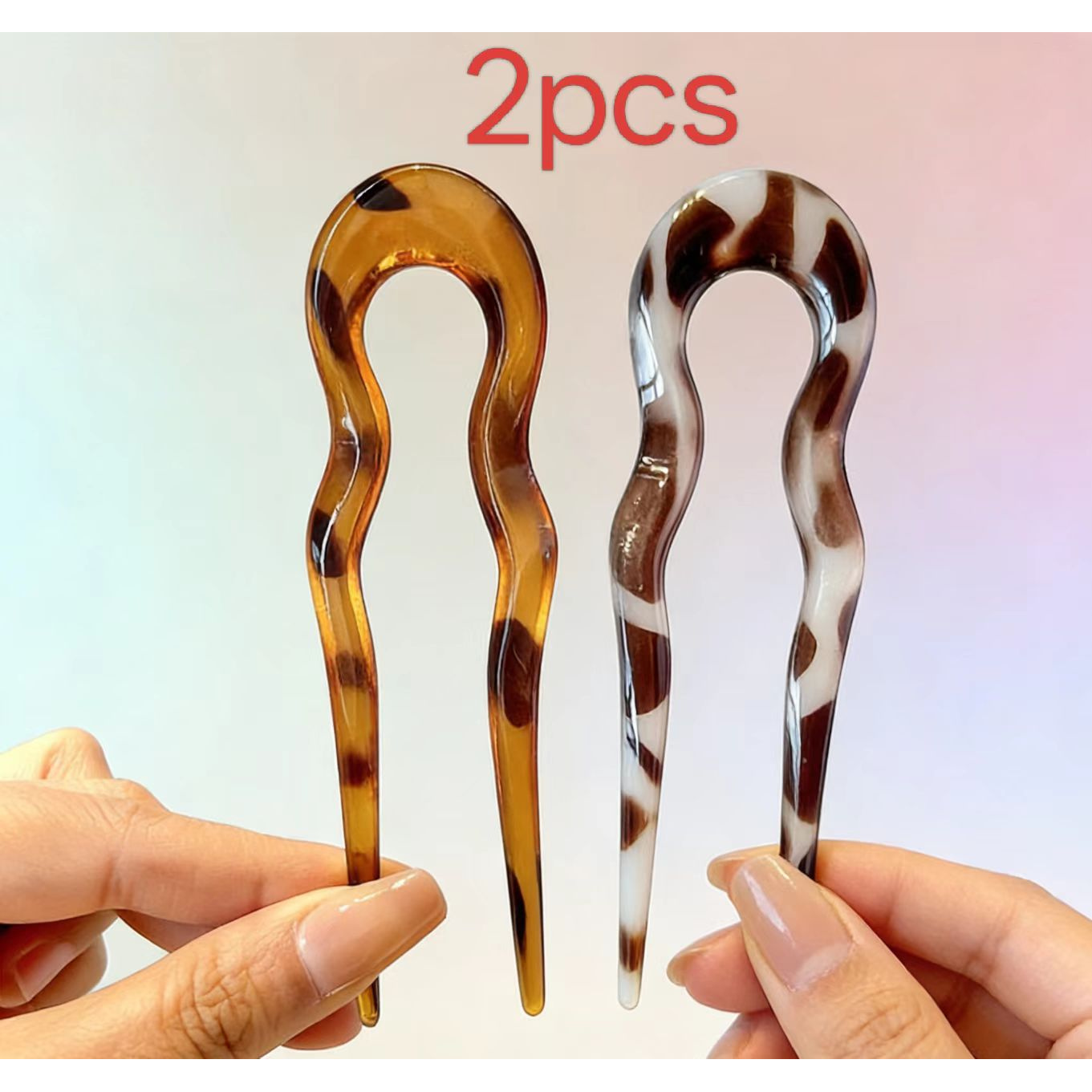 TEMU 2pcs U-shaped Hairpin Hairpin For The Back Of For Women, Easy Hair Accessory For Ladies