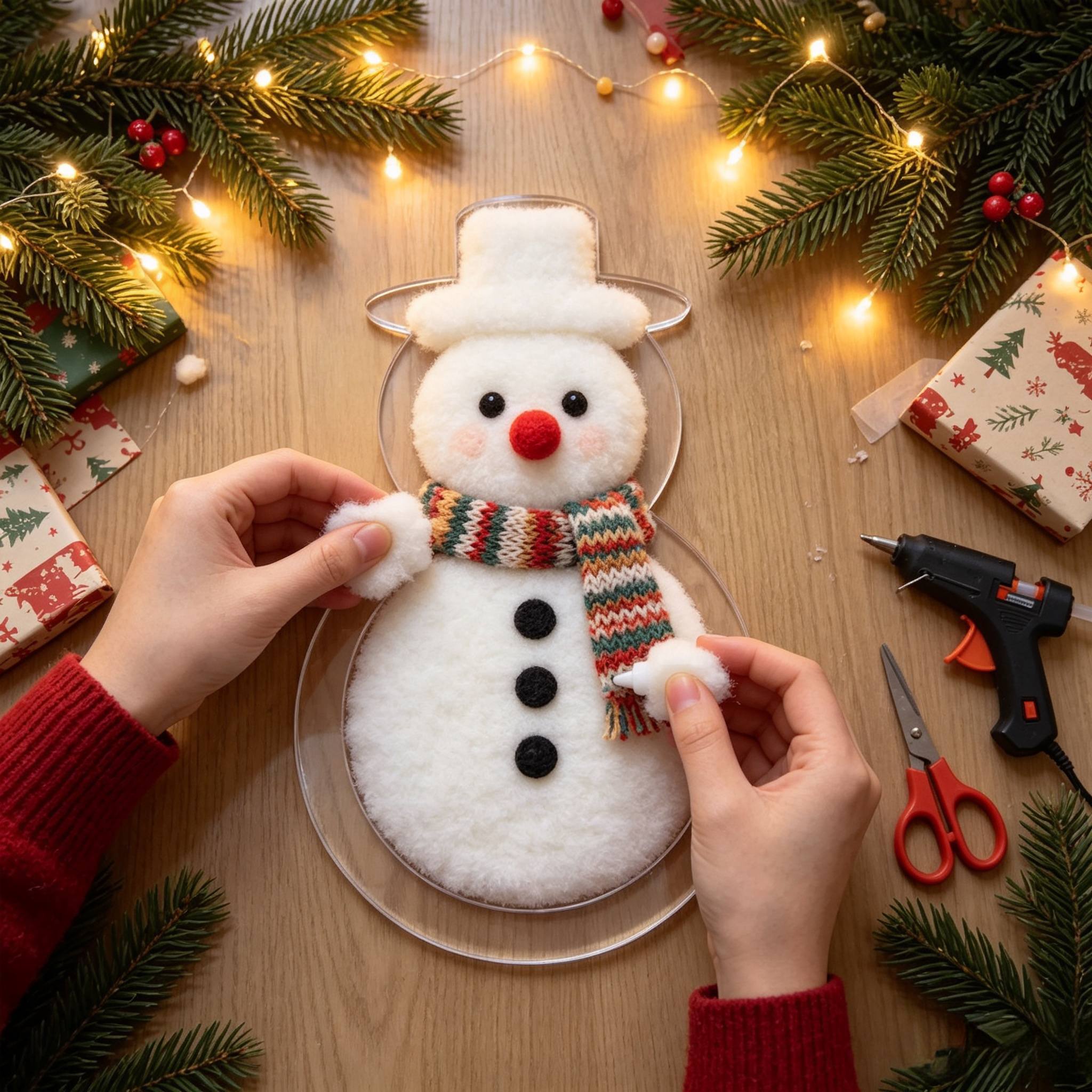 TEMU Pochoir de de neige de Noël en acrylique transparent, idéal pour les activités faites main et parentales , également moule pour ornements en