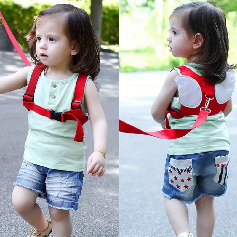 Bright & Colorful Safety Harness with Anti-Lost Traction Rope - Durable Polyester, Multiple Colors Available details 0