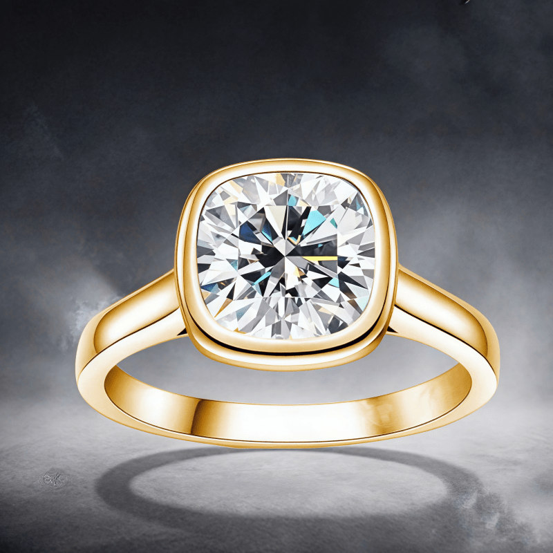 Image of And Elegant 2-carat Moissanite Wedding Ring Made Of S925 Silver, Wear. This Retro- Is An Ideal Gift For Women From Men On Occasions Like Mother's Day, Easter, Thanksgiving, Christmas, Birthdays
