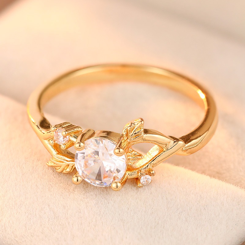 Women's Light Luxury Vine Branches & Synthetic Zirconia Ring