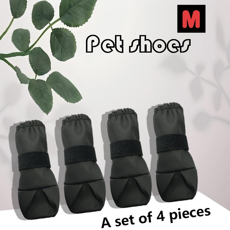 TEMU [ Style] 4pcs Pet Boots, Dog Paw Protectors, Outdoor Travel Essential Dog Boots, Drawstring And Hook-and-loop Anti-slip, Pond Mud Grass Durable