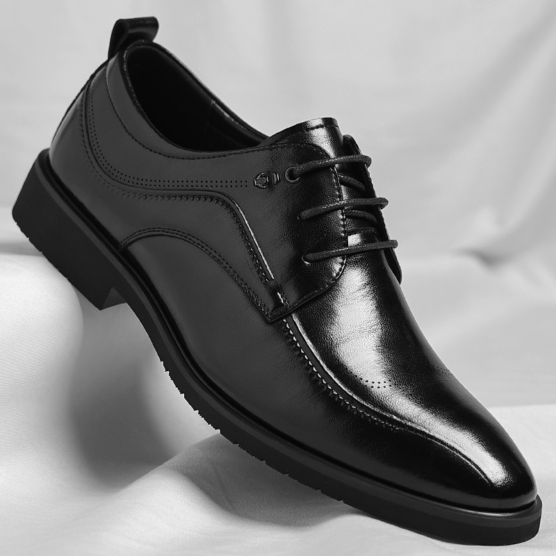 mens classic lace formal dress shoes apron toe stitching - Temu Greece