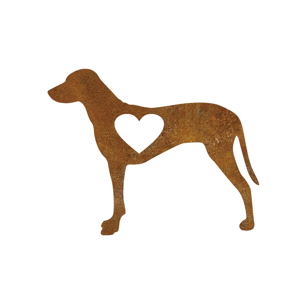Image of 1pc Christmas Dog Rusty Metal Iron Ornaments, Rusted Hanging Christmas Tree Decorations, Wall Art Crafts, Rusty Outdoor Hanging Sculpture Christmas Gifts