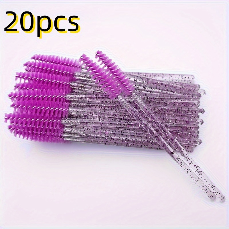 TEMU 20-teiliges Multicolor Wimpernbürsten-Set mit , Spiralbürsten und Griffen für Wimpernverlängerung & Make-up – 20 Stück/Pack