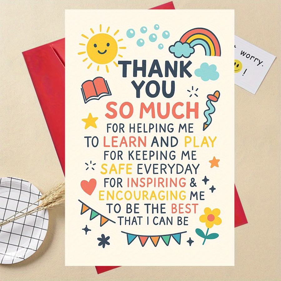 TEMU 1pc Funny Gifts Thank You Card For Teachers And Expressing Gratitude For Support Inspiration And Encouragement Appreciation Gifts And Special