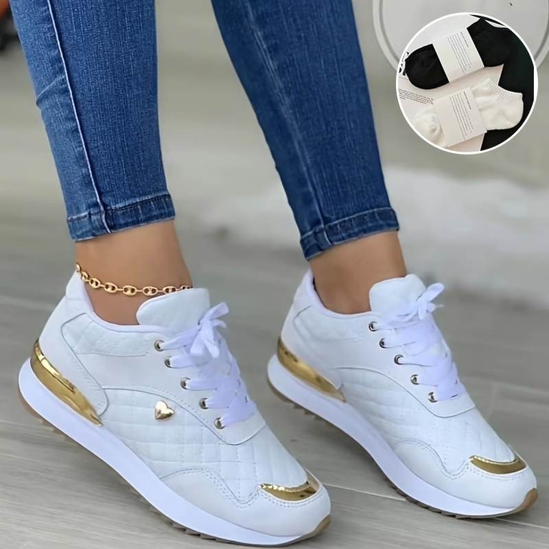 Image of New Large-size Sports Shoes, New Lace-up Lace-up Thick-soled Cross-border 2026 Trade Single Shoes For Autumn And Winter, Women Shoes, Sneakers