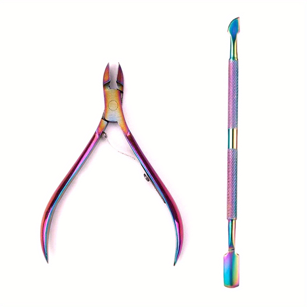 Nail Professional Stainless Steel Nail Cutter Scissor Nippers Function Cuticle Pusher Remover Nail Care Manicure Tools Kits
