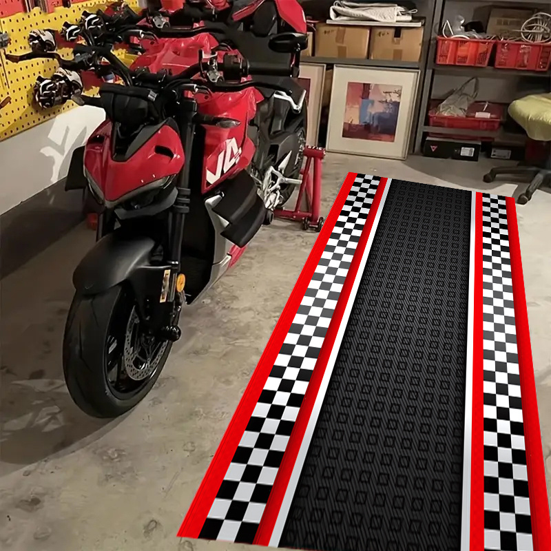 TEMU Tapis de Présentation pour Moto à Velours Diamant Doré, de Course, pour Couloirs, , Garages, Tapis Décoratif de Fêtes Intérieur/Extérieur,