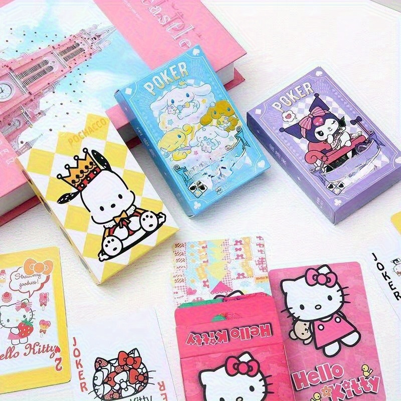 Cute Card Cartoon Poker Card Entertainment Black Jack Texas Hold'em Birthday Gift, Holiday Party Supplies