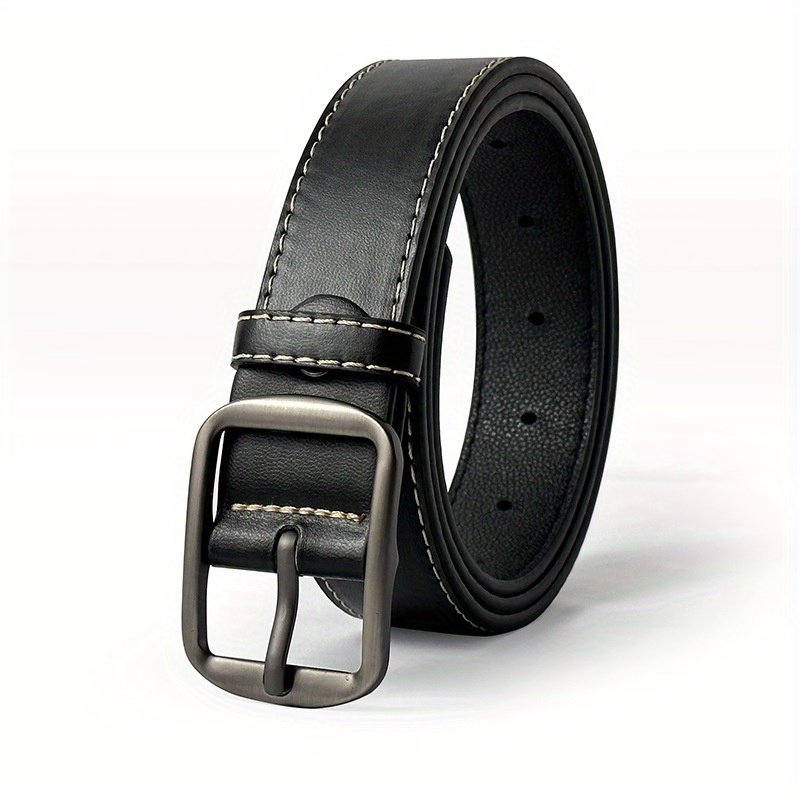 1pc Vintage Belt Unisex Korean Versatile Jeans Faux Leather Belt Easy Trendy Trousers Belt Universal Style