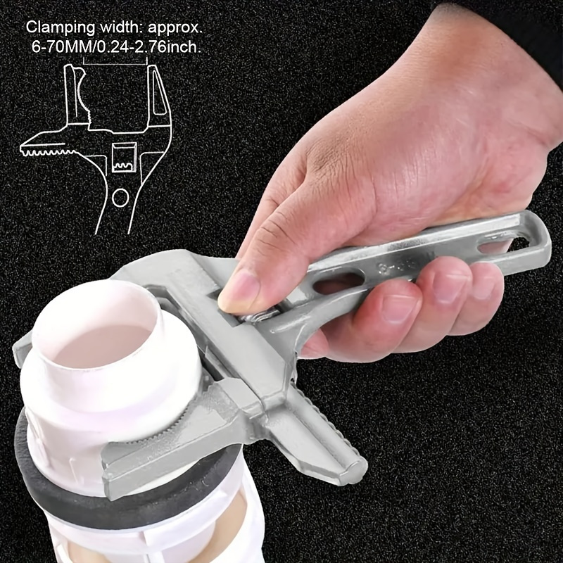 versatile aluminum alloy wrench large opening adjustable for industrial use details 5