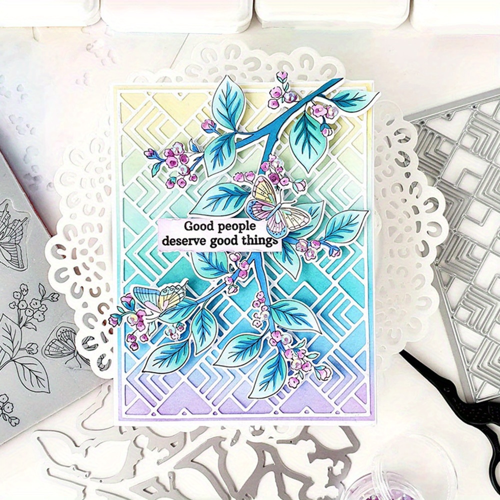 3pcs set three filling combinations of diamond and line diy layering stencils painting   coloring embossing album decorative template