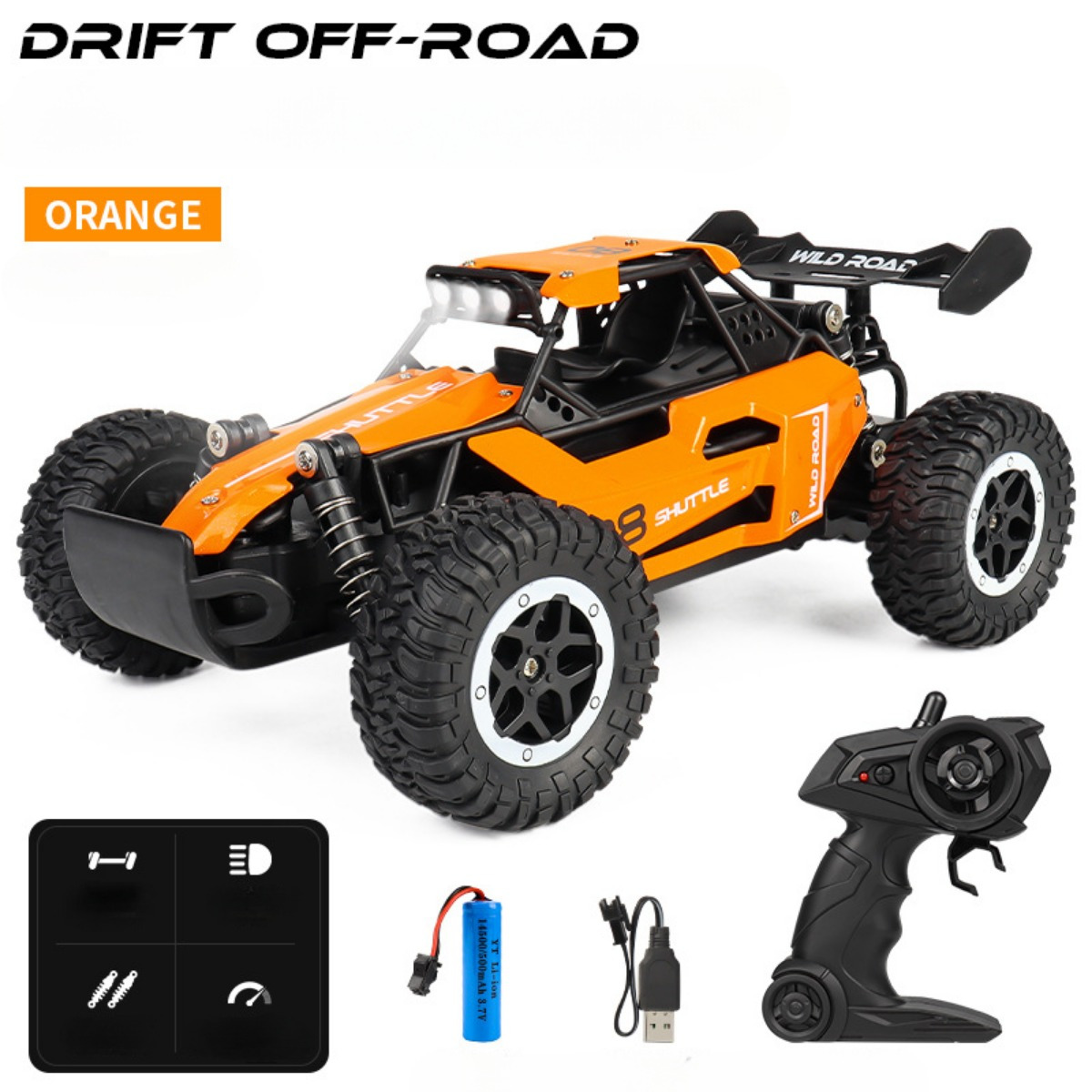 1:16 Scale All Terrain RC Off-Road Vehicle, 2.4GHz RC Kids Toy Car, Durable Alloy And Plastic, Fun Racing Car Model That Can Climb And Drift - Perfect As Party Favors And Holiday Gifts