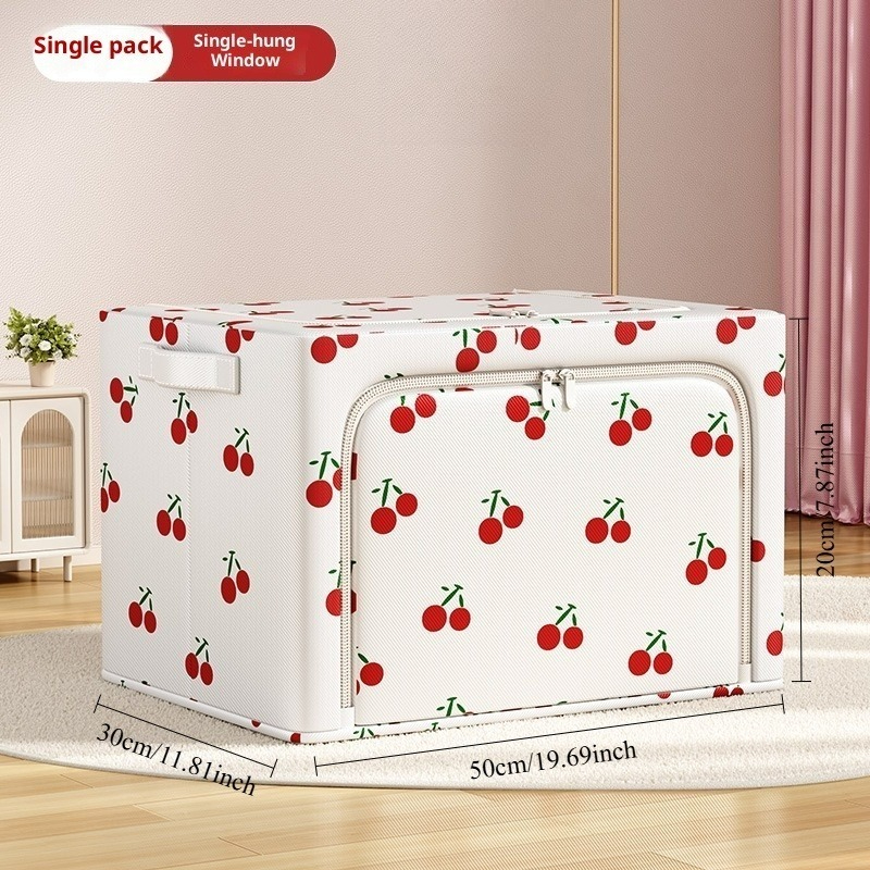TEMU Storage Boxes With Fabric Lining â Foldable & Portable Organizers For Clothes,, Seasonal Items â Versatile Rectangular Storage Solution,