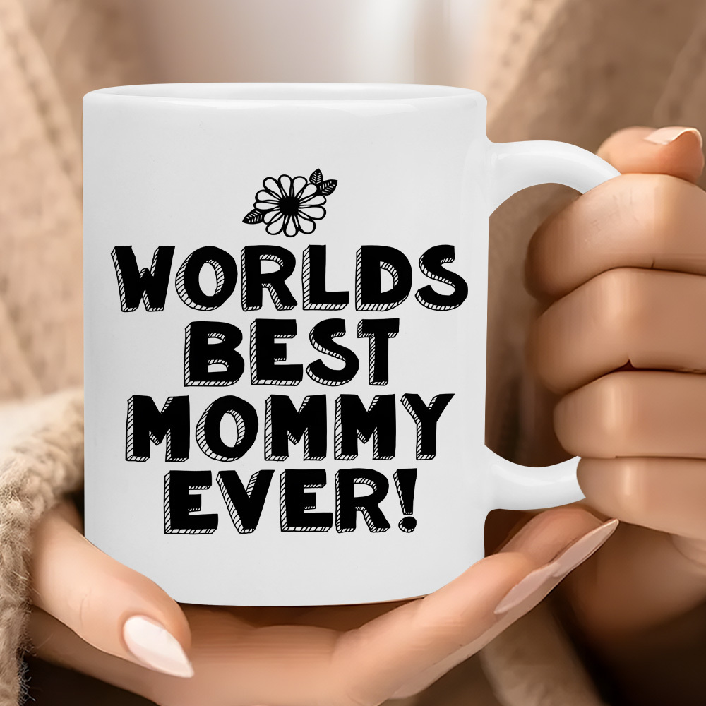 1pc   mommy ever 11oz white ceramic mug dishwasher safe insulated coffee cup ideal gift for moms on mothers day birthdays white 6