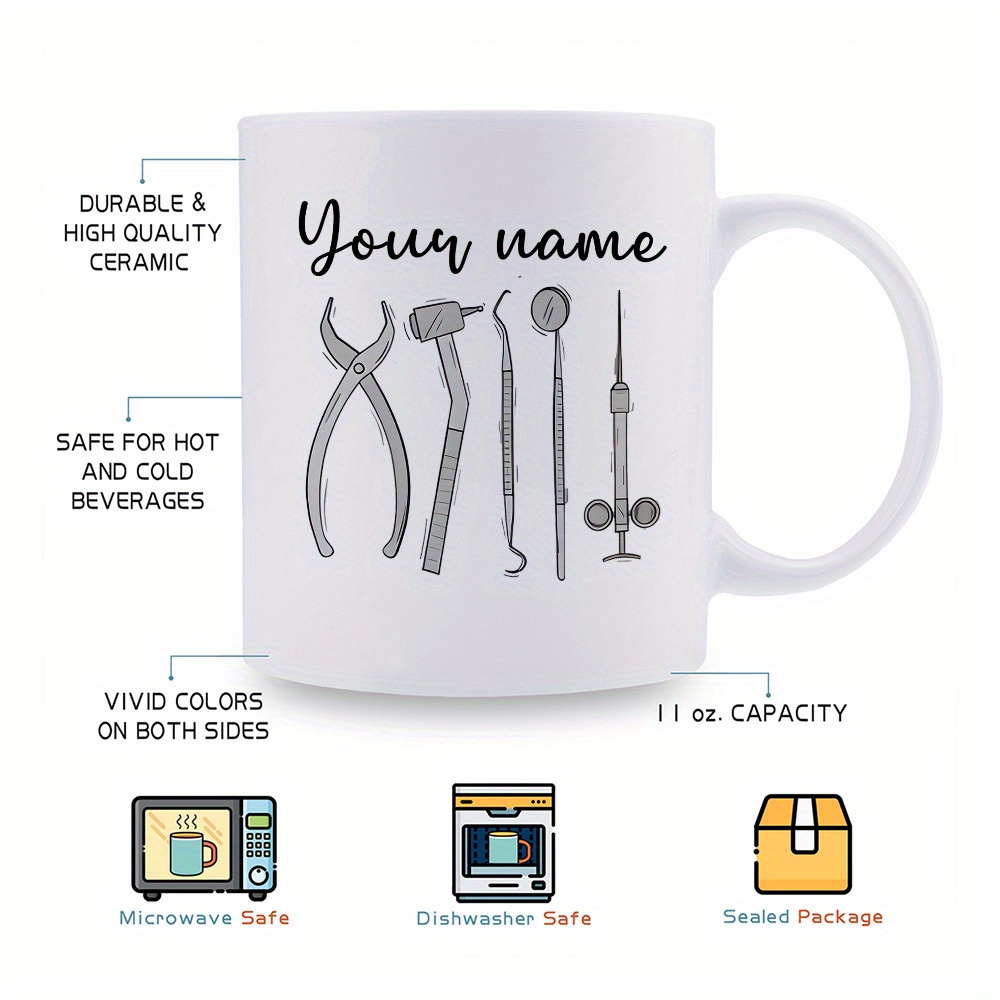 1pc personalized dental mug custom name funny im silently   your teeth message   orthodontist   graduation gift dishwasher safe ceramic cup office decor for dental professionals birthday graduation present funny dental gifts dental   gifts   design   print sturdy construction orthodontist gifts 5