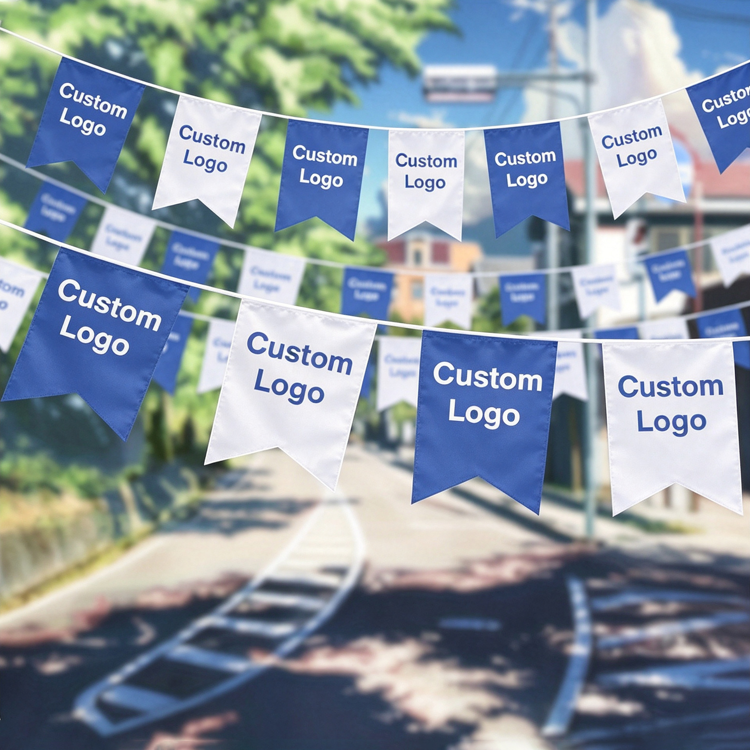TEMU Customized Pattern String Flag, Tailcoat Party Decoration Banner, Birthday And Wedding Background Decoration, Halloween And Christmas Garden