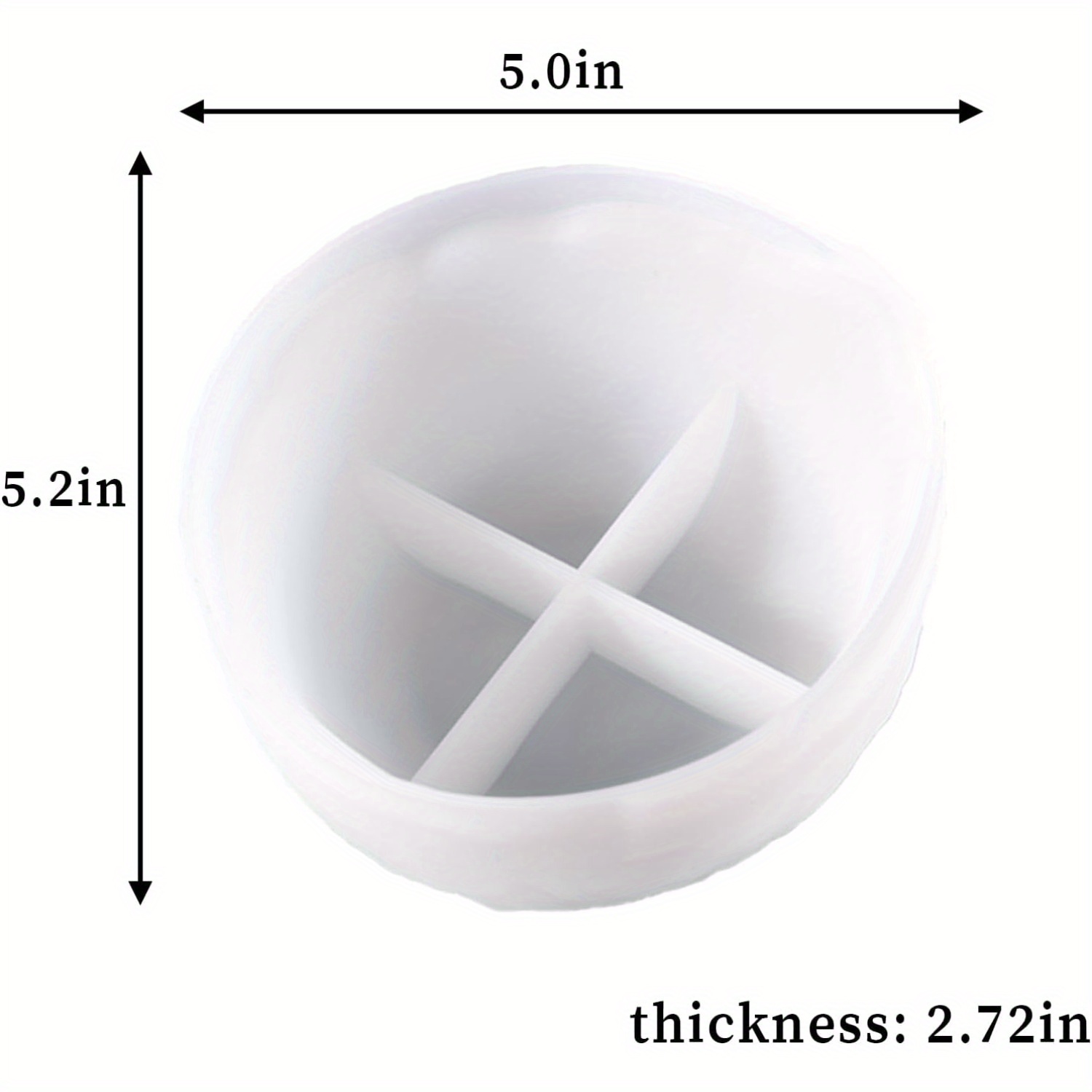 TEMU Bowl Resin Storage Box Silicone Mold Unique Container Jewelry Holder Candle Vessel Epoxy Resin Concrete Cement Diy Art Craft Trinket Jar Dish