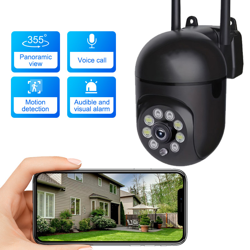 2MP HD WiFi Security Camera with Motion Detection, Two-Way Audio, Color Night Vision & PTZ - Wireless Home Surveillance System Compatible with Smartphones details 2