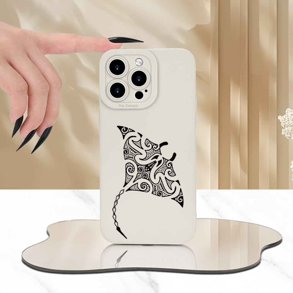 TEMU Phone Case: Intricate Ray Pattern Phone Case For Iphone 17/16/15/14/13/12/11/xs/xr/x/plus/pro/promax, A Loving Gift For Mom, Girlfriend