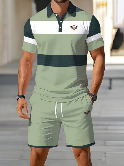 shirt short sleeve top and shorts 2pcs set summer casual fashion streetwear