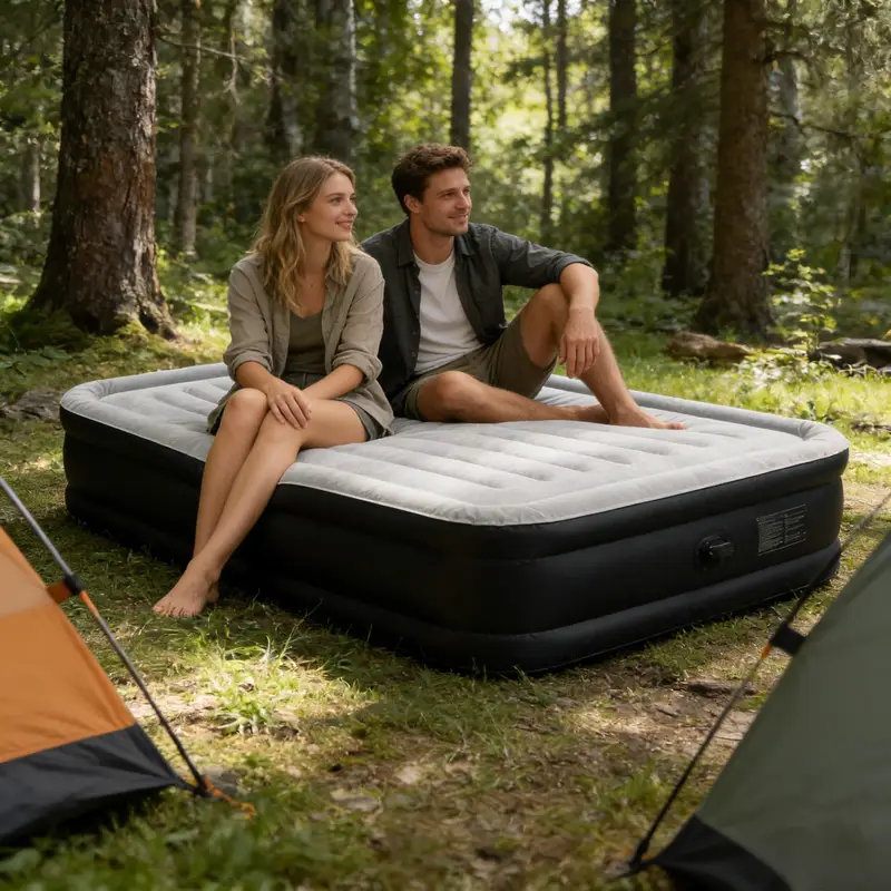 campingmatratze aufblasbares luftbett outdoor bettwäsche