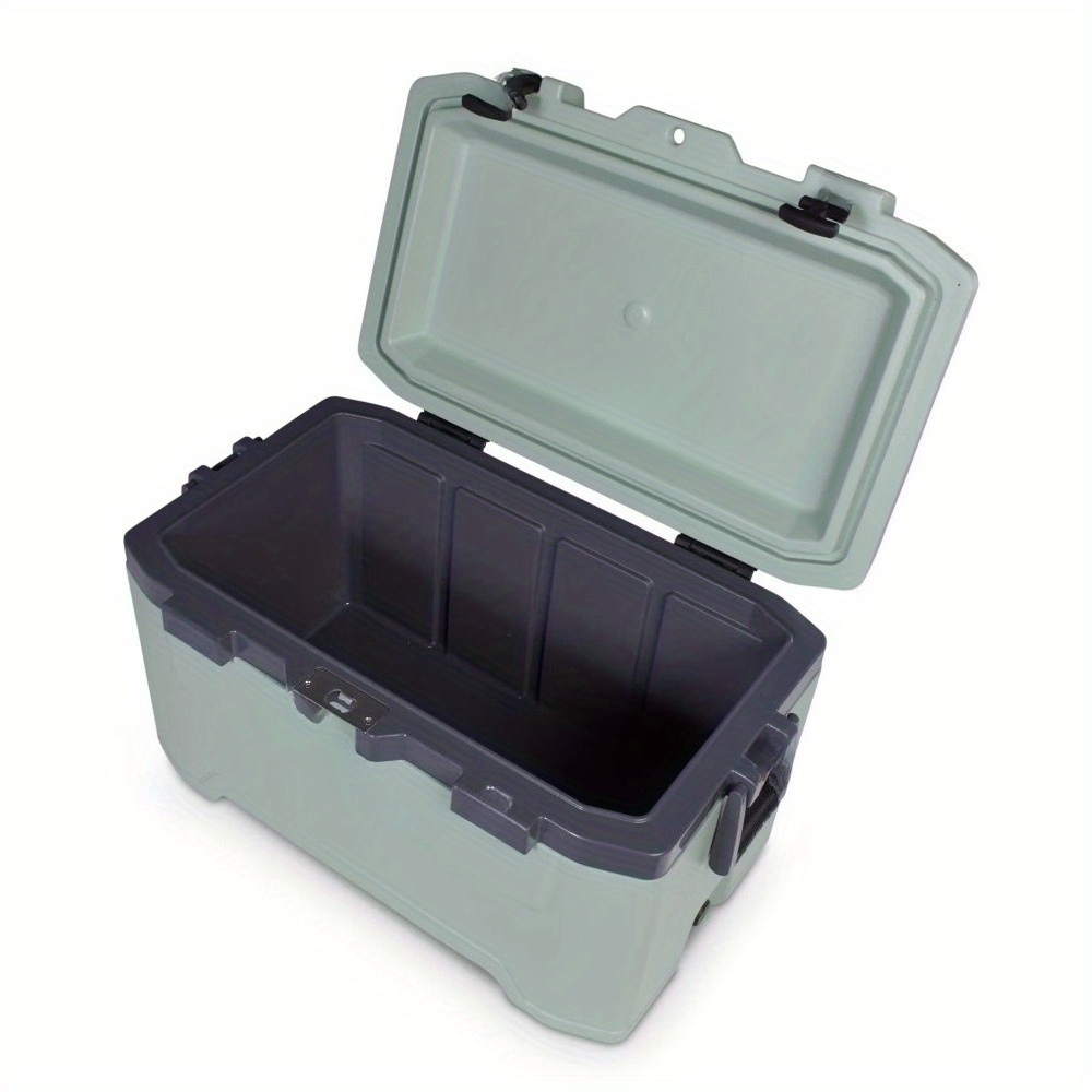 Portable Outdoor Refrigerator Cooler Bag - Insulated Foam Food Storage Container with Black Handles, Light Green, Perfect for Summer Picnics, Camping, and Outdoor Adventures, Picnic Essentials, Stylish Handle Design, Durable Construction